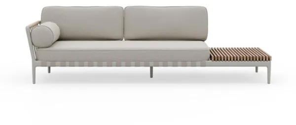 Vipp 720 Open-Air Open End Right Udendørs Sofa Lyse Grå